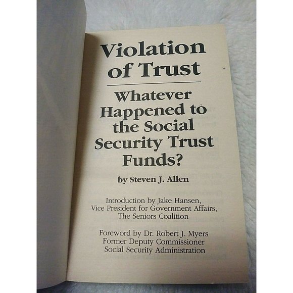 Violation Of Trust, Steven J Allen (1995, Paperback) Social Security Guide Book - Picture 3 of 3
